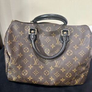 Authentic Louis Vuitton Brown Satchel with Iconic Monogram